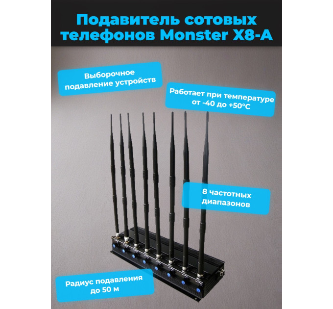 Подавитель сотовых телефонов "Monster X8-A" фото