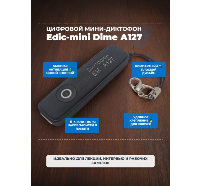 Диктофон цифровой Edic-mini Dime А127 фото