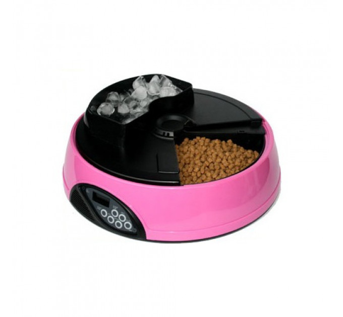 Автокормушка для кошек и собак "Feed-Ex PF1 Pink" с ЖК дисплеем и емкостью для льда фото
