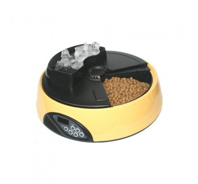 Автокормушка для кошек и собак "Feed-Ex PF1 Yellow" с ЖК дисплеем и емкостью для льда фото