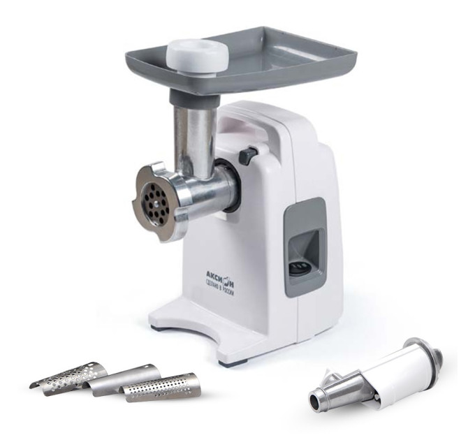 Мясорубка Аксион М 321.04 (2 в 1: мясорубка + соковыжималка), малошумная фото