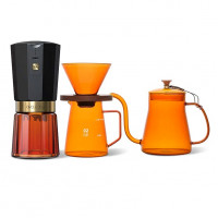 Кофейный набор 3 в 1 Circle Joy Amber Coffee Maker Set (CJ-CF09) (Аккумуляторная кофемолка + посуда для приготовления кофе)
