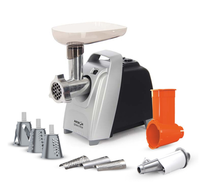 Электрическая мясорубка Аксион М 61.02 (черно-серебристая) фото