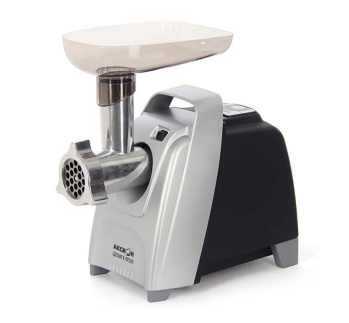 Электрическая мясорубка Аксион М 62.01 с эл.панелью управления и умным реверсом (черно-серебристая) фото
