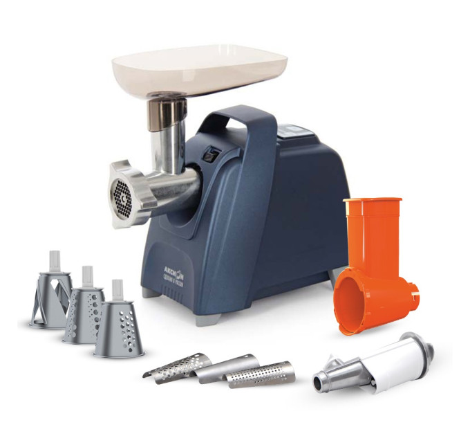 Электрическая мясорубка Аксион М 62.02 с эл.панелью управления и умным реверсом (синяя) фото