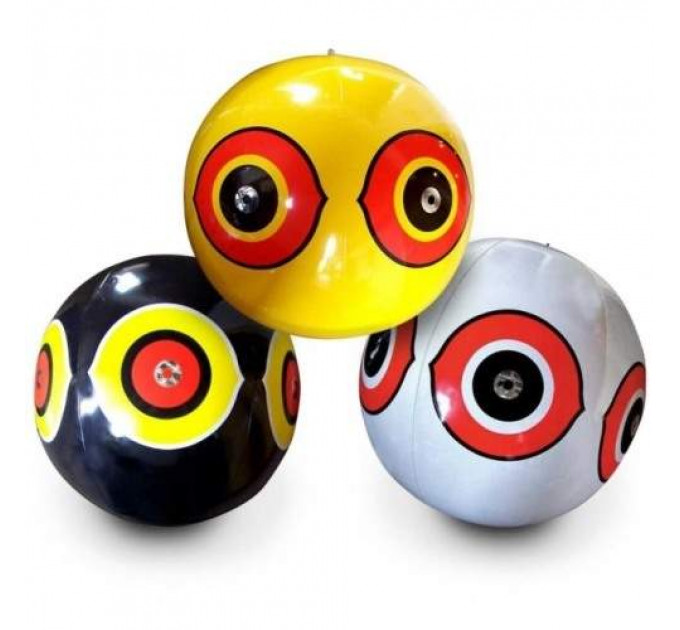 Комплект виниловых 3D шаров с глазами хищника для отпугивания птиц фото