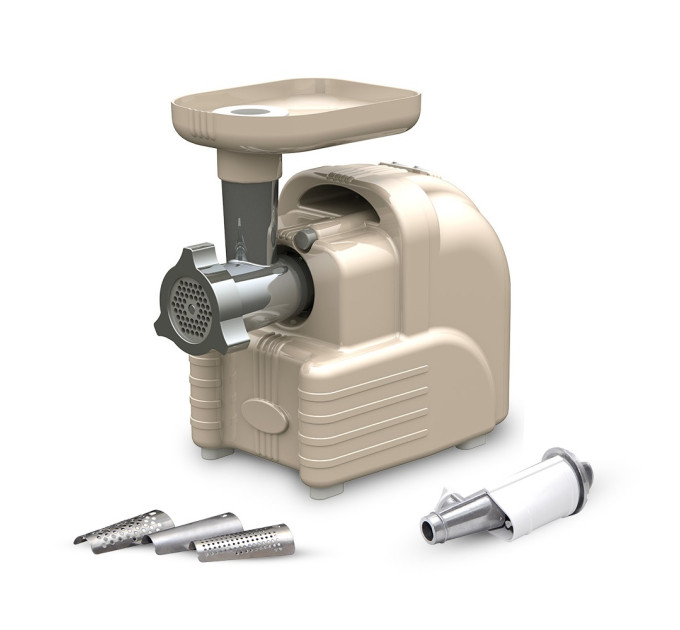 Электрическая мясорубка Аксион М 63.04 в ретро стиле (3 в 1: мясорубка + овощерезка + соковыжималка) фото