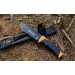 Нож для выживания Ganzo G8012-OR с огнивом и точилкой (оранжевый) фото
