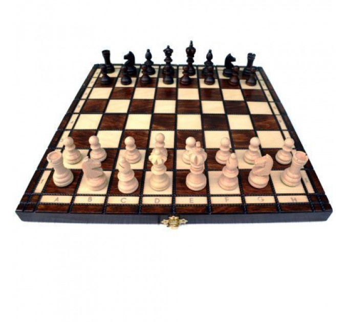 Шахматы деревянные "Олимпик" темные фото