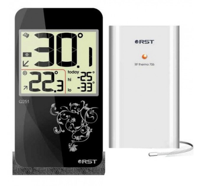Термометр RST 02251 "Stile Q251" цифровой (черный) фото