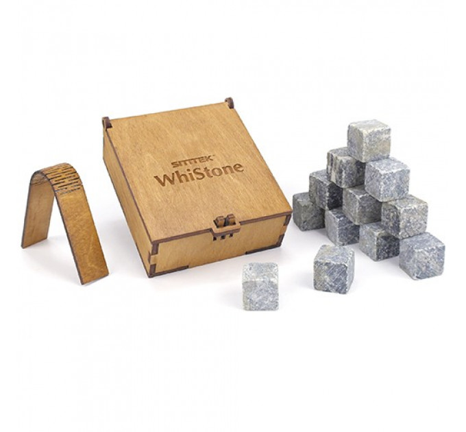 Камни для виски "WhiStone M" (набор из 12 камней со щипцами) фото