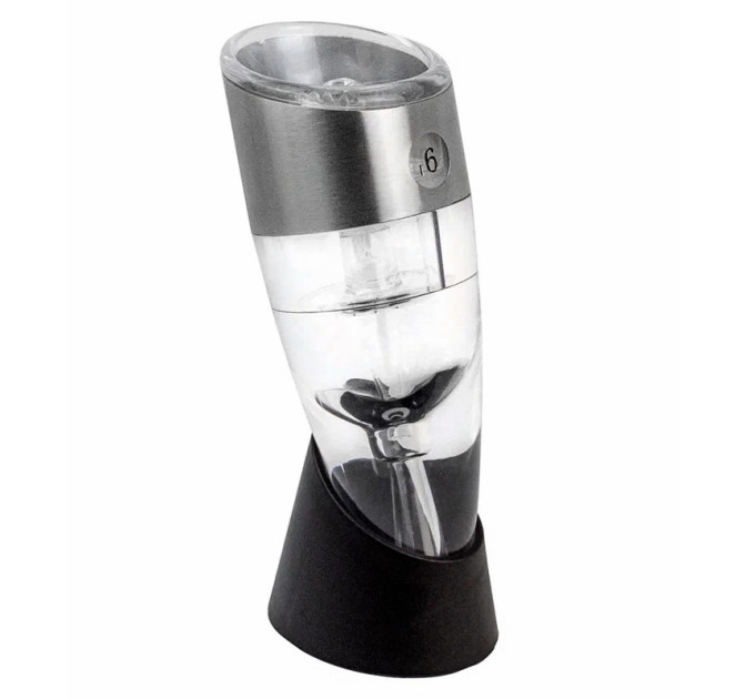 Аэратор для вина Kitchen Joy Wine Aerator KJ-VT01SS Silver с подставкой и настраиваемой скоростью розлива фото