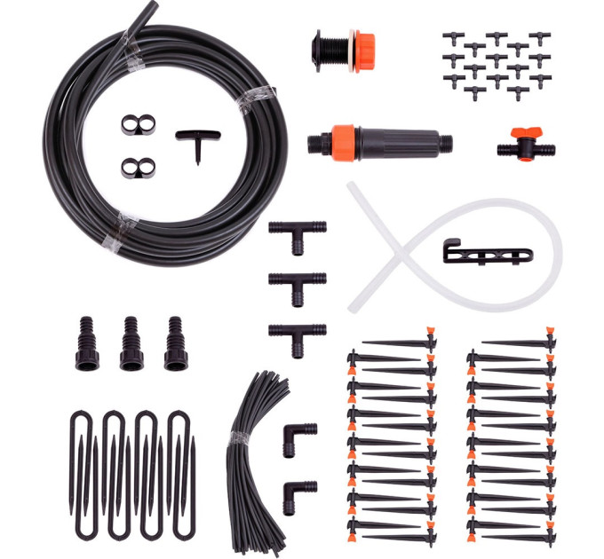 Капельный полив ЖУК от ёмкости с регулируемыми капельницами (30 растений) фото