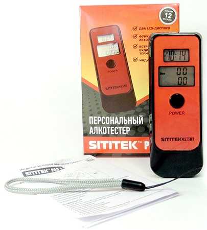 Алкотестер SITITEK Pro2 с упаковкой и принадлежностями