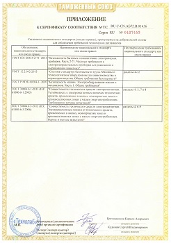 Изделие соответствует требованиям Таможенного союза, что подтверждается наличием сертификата