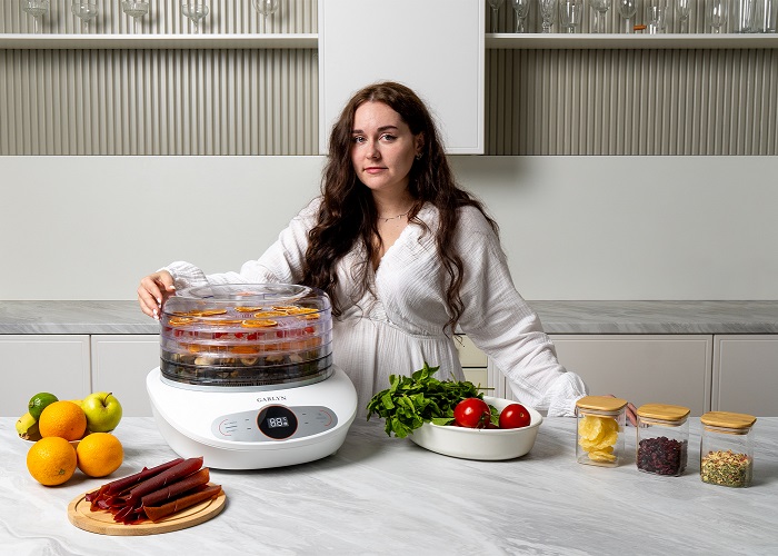 Сушилка для овощей и фруктов GARLYN D-05 (5 поддонов + 1 поддон для пастилы)