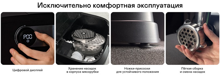 Мясорубка GARLYN MG-2000 (2 в 1: мясорубка + овощерезка)