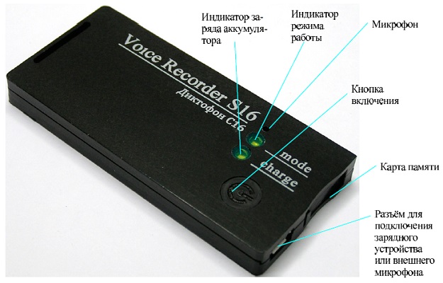 Цифровой мини-диктофон 