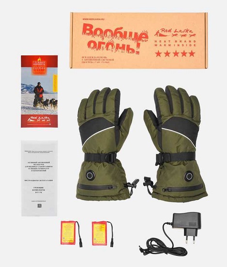 Перчатки сенсорные с регулируемым подогревом RedLaika Lux