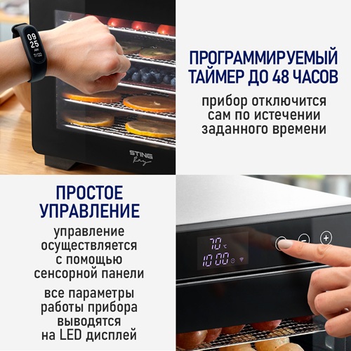 Сушилка для фруктов с WI-FI STINGRAY ST-FD730A