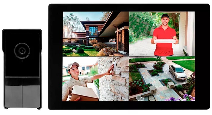 Беспроводной видеодомофон TUYA Wi-Fi SkyNet 1000 (1+0) (монитор + вызывная панель)