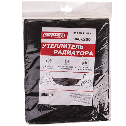 Утеплитель радиатора SKYWAY для ВАЗ 2101 и Нива 96х25 см