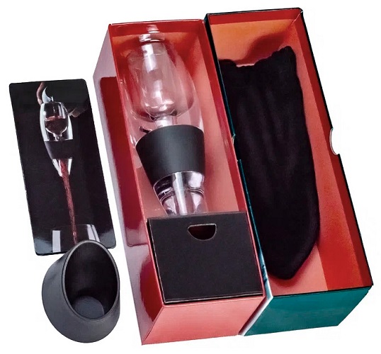 Аэратор для вина Xiaomi Kitchen Joy Wine Aerator KJ-VT01L Black с подставкой и светодиодной подcветкой