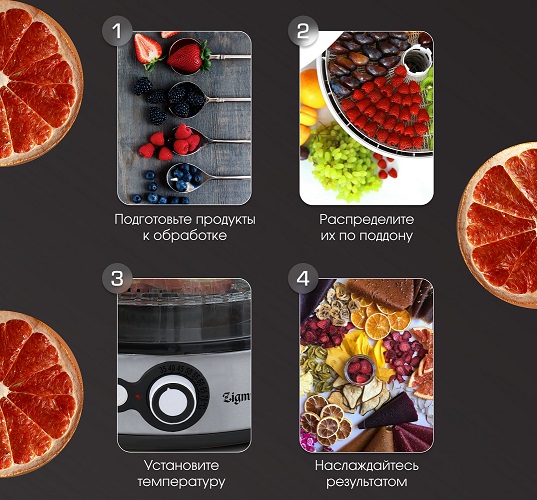 Сушилка для фруктов и овощей ZIGMUND & SHTAIN ZFD-406